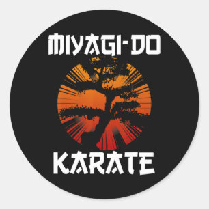 Retro Vintag Miyagi-do Karate Runder Aufkleber