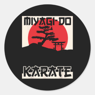 Retro Vintag Miyagi-do Karate Runder Aufkleber