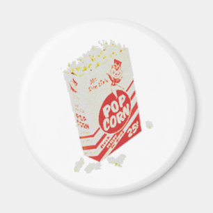 Retro Vintag Movie Theater Popcorn Magnet