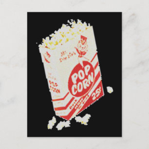Retro Vintag Movie Theater Popcorn Postkarte