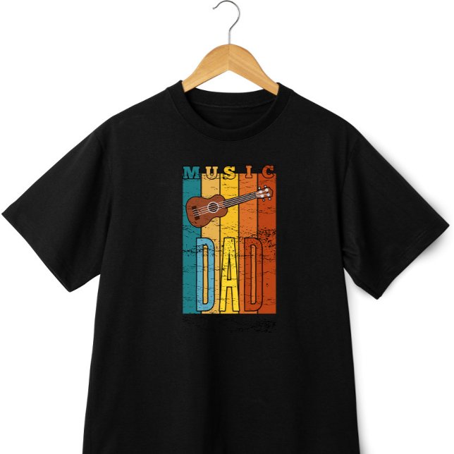 Retro Vintag Music Vater Vatertag T-Shirt (Von Creator hochgeladen)