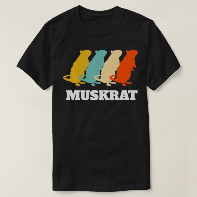 Retro Vintag Muskrat T-Shirt (Design vorne)