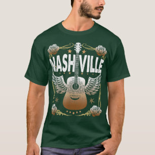 Retro Vintag Nashville Country Music City Gitarre T-Shirt