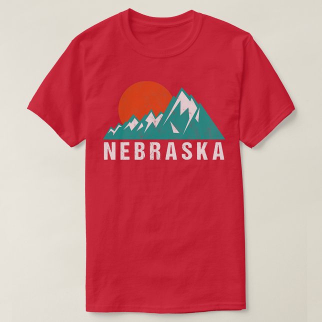 Retro Vintag Nebraska2 T-Shirt (Design vorne)