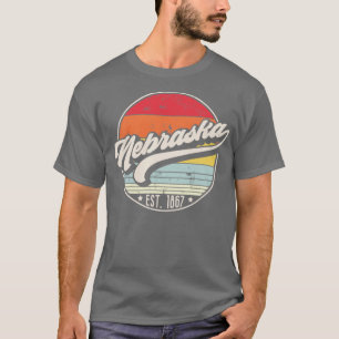 Retro Vintag Nebraska Design Est T-Shirt