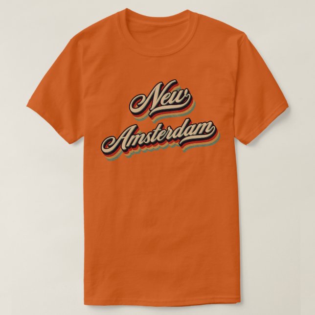 Retro Vintag New Amsterdam T-Shirt (Design vorne)