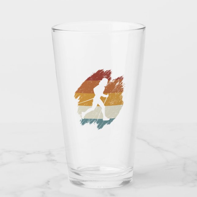 Retro Vintag Nordic Walking Glas (Vorderseite)