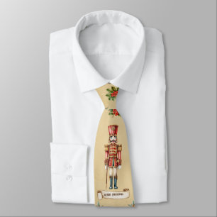 Retro Vintag Nutcracker Frohe Weihnachtsmuster Krawatte