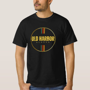 Retro Vintag Old Harbour City alaska Staat 70er gr T-Shirt