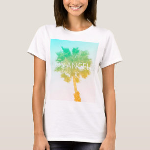 Retro Vintag Ombre Los Angeles Palm Tree Shirt