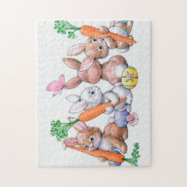 Retro-Vintag Osterhasen Puzzle