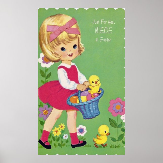 Retro Vintag Osternichte Dekorplakat Poster (Vorne)