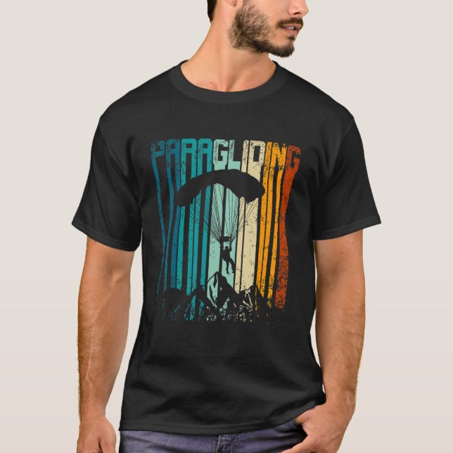 Retro Vintag Paragliding T-Shirt (Vorderseite)