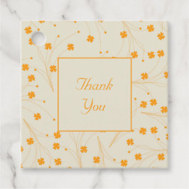 Retro Vintag Peach Fuzz Orange Blume Muster Geschenkanhänger