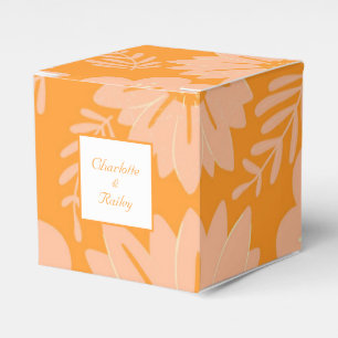 Retro Vintag Peach Fuzz Orange Blume Muster Geschenkschachtel