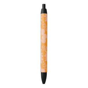 Retro Vintag Peach Fuzz Orange Blume Muster Kugelschreiber