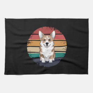 Retro Vintag Pembroke Welsh Corgi Lover Dog Gesche Geschirrtuch