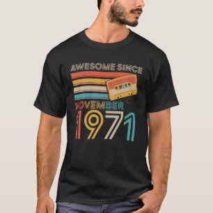 Retro Vintag Phantastisch seit November 1971 50th T-Shirt