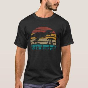 Retro Vintag Pi 3 14 Dinosaurier Silhouette Pi Day T-Shirt