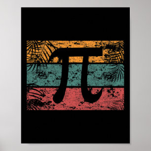 Retro Vintag Pi Day 2025 Math Geek Teacher 3,14 P Poster