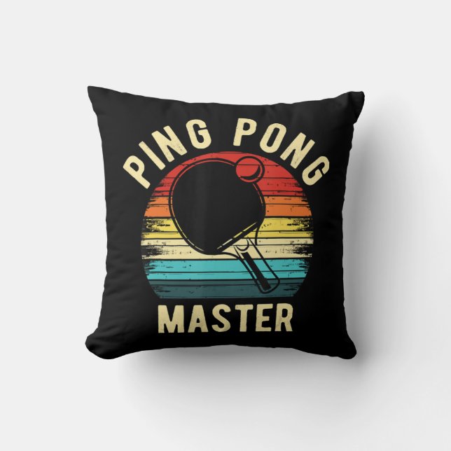 Retro Vintag PingPong Kissen (Vorderseite)