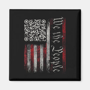 Retro Vintag Qr American Flag Funny Trump Dance C Magnet