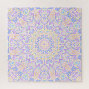 Retro Vintag Quirky Eclectic Boho Pastel Mandala Puzzle