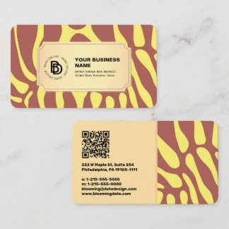 Retro Vintag Rays Abstrakter Trendname Visitenkarte