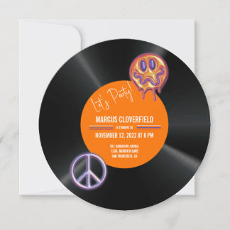 Retro Vintag Record 50. Geburtstag Einladung