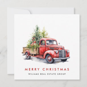 Retro Vintag Red Farm Truck Weihnachten Unternehme