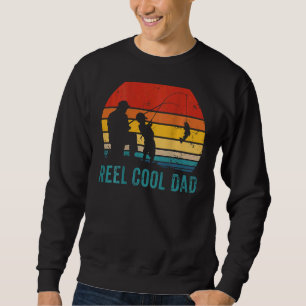 Retro Vintag Reel Cooler Vater Fischen Papa Papa F Sweatshirt