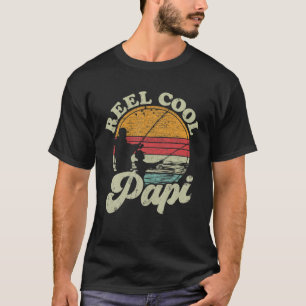 Retro Vintag Reel Style Cool Papi Angeln Lover T-Shirt
