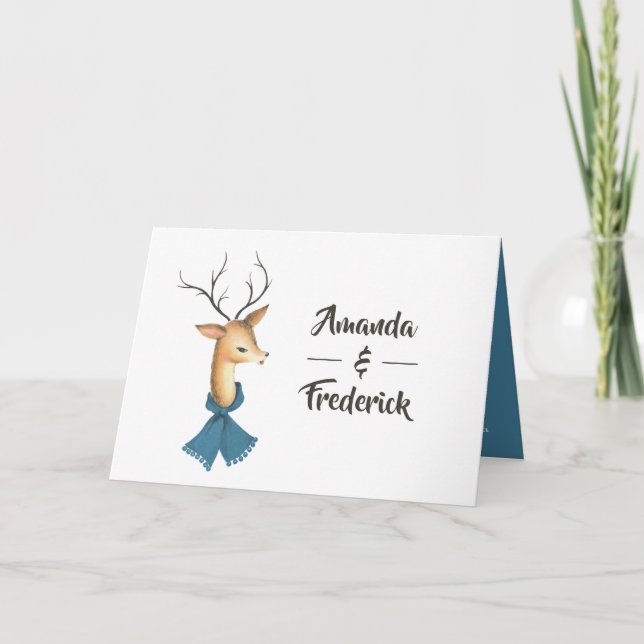 Retro Vintag Rentier Weihnachten Programm (Vorderseite)