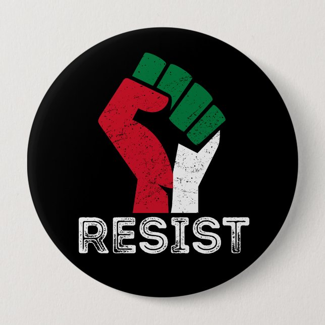 Retro Vintag Resist Palestine flag Freedom Button (Vorderseite)