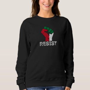 Retro Vintag Resist Palestine flag Freedom Sweatshirt