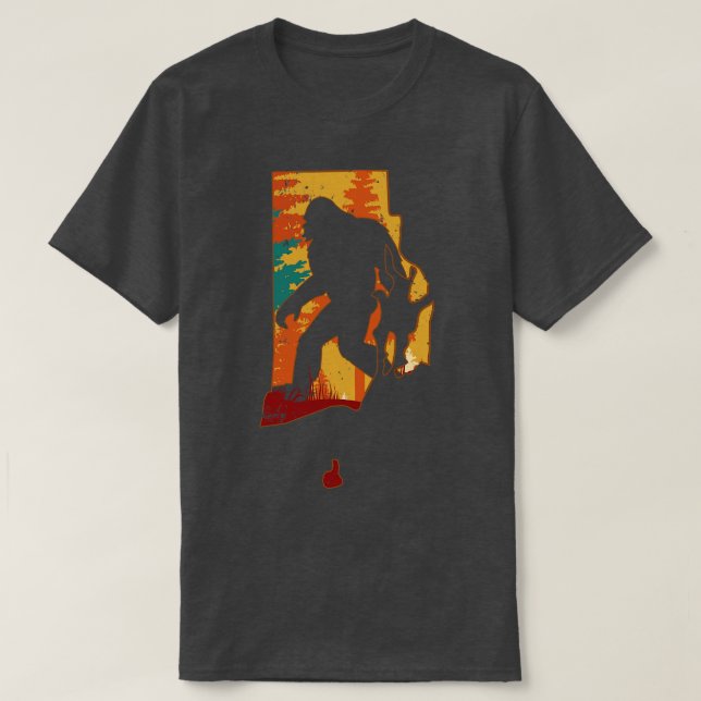 Retro Vintag Rhode Island T-Shirt (Design vorne)