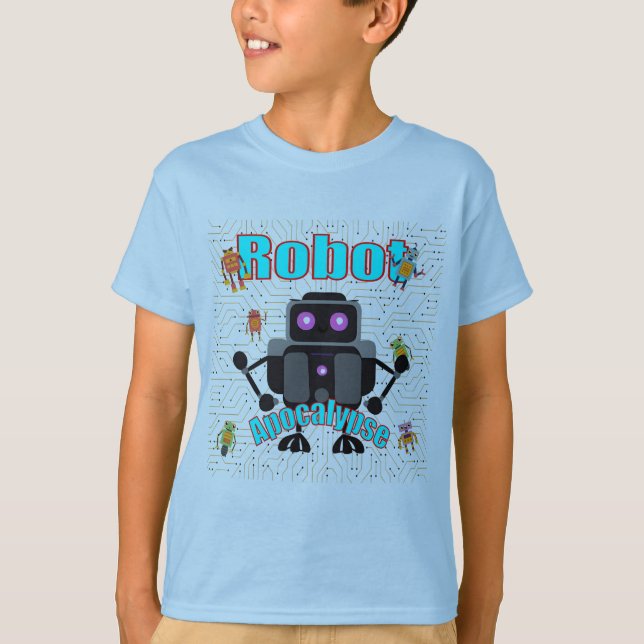Retro Vintag Robot T - Shirt (Vorderseite)