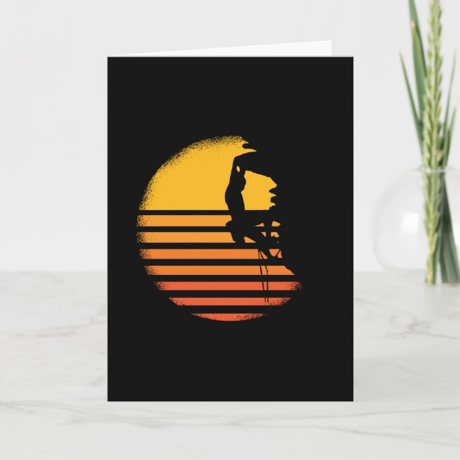 Retro Vintag Rock Climbing Karte (Vorderseite)