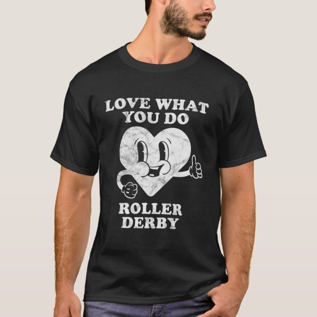Retro Vintag Roller Derby Lover T-Shirt (Vorderseite)