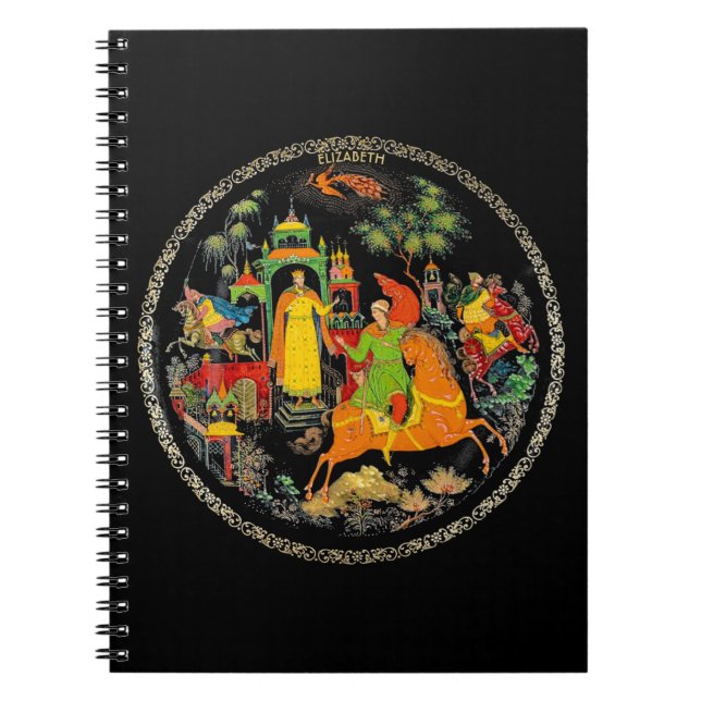 Retro Vintag Russische Märchen Fantasy farbig Notizblock (Vorderseite)