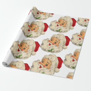 Retro Vintag Santa Christmas Geschenkpapier