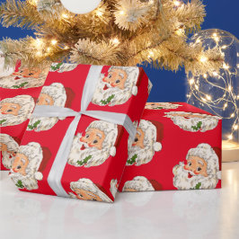 Retro Vintag Santa Claus Weihnachten Geschenkpapier
