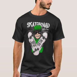 Retro Vintag Santa Cruz California Monkey Skatebo T-Shirt