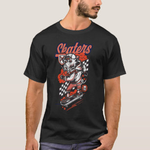 Retro Vintag Santa Cruz California Pig Skaten T-Shirt
