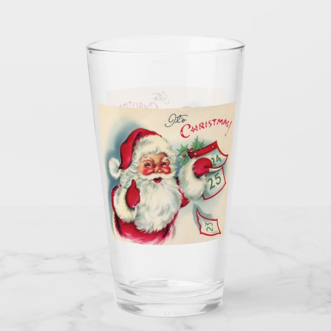 Retro Vintag Santa Tour Glas (Vorderseite)
