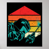 Retro Vintag Schweisshelm Silhouette Welder Gif