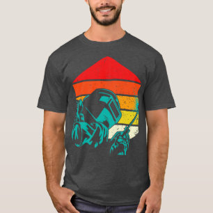 Retro Vintag Schweisshelm Silhouette Welder Gif T-Shirt