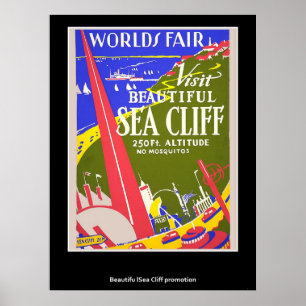 Retro Vintag Sea Cliff Poster