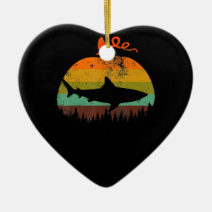 Retro Vintag Shark Pumpkin Halloween Geschenke Keramik Ornament