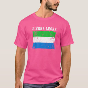 Retro Vintag Sierra Leone Flag Krio Roots T-Shirt